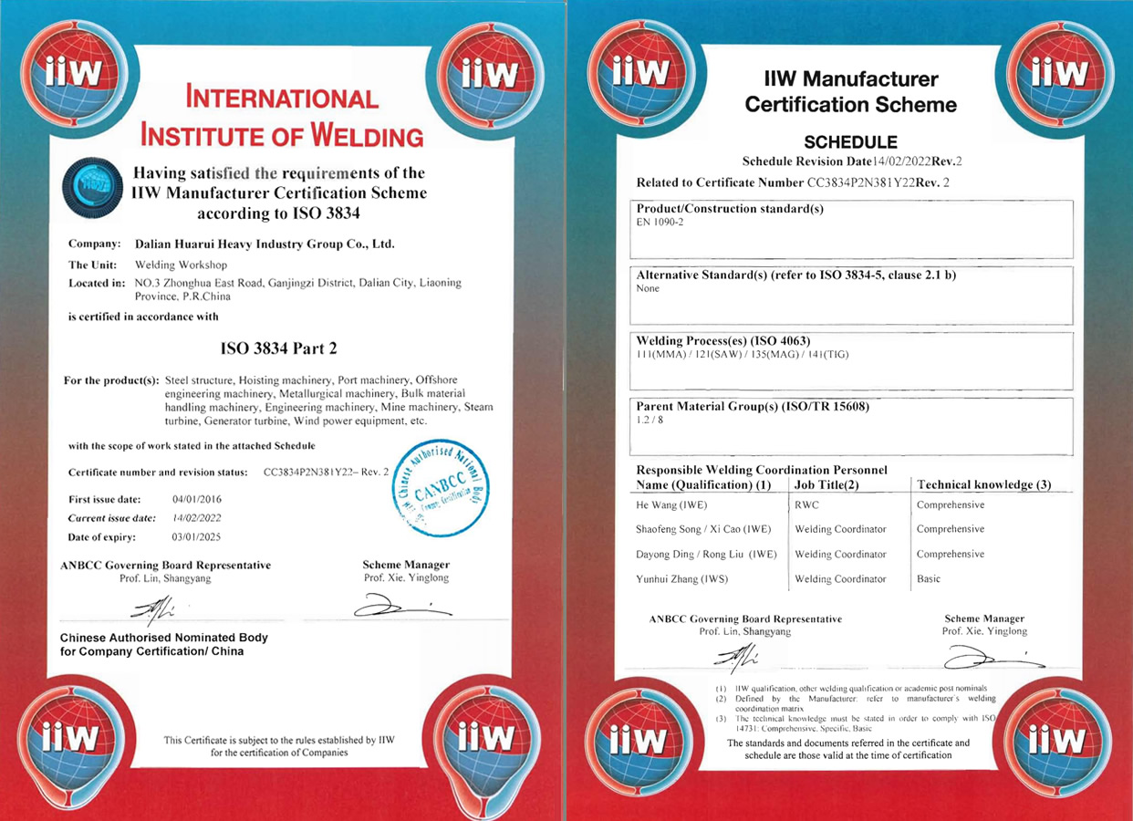 IIW Manufacturer Certification Scheme